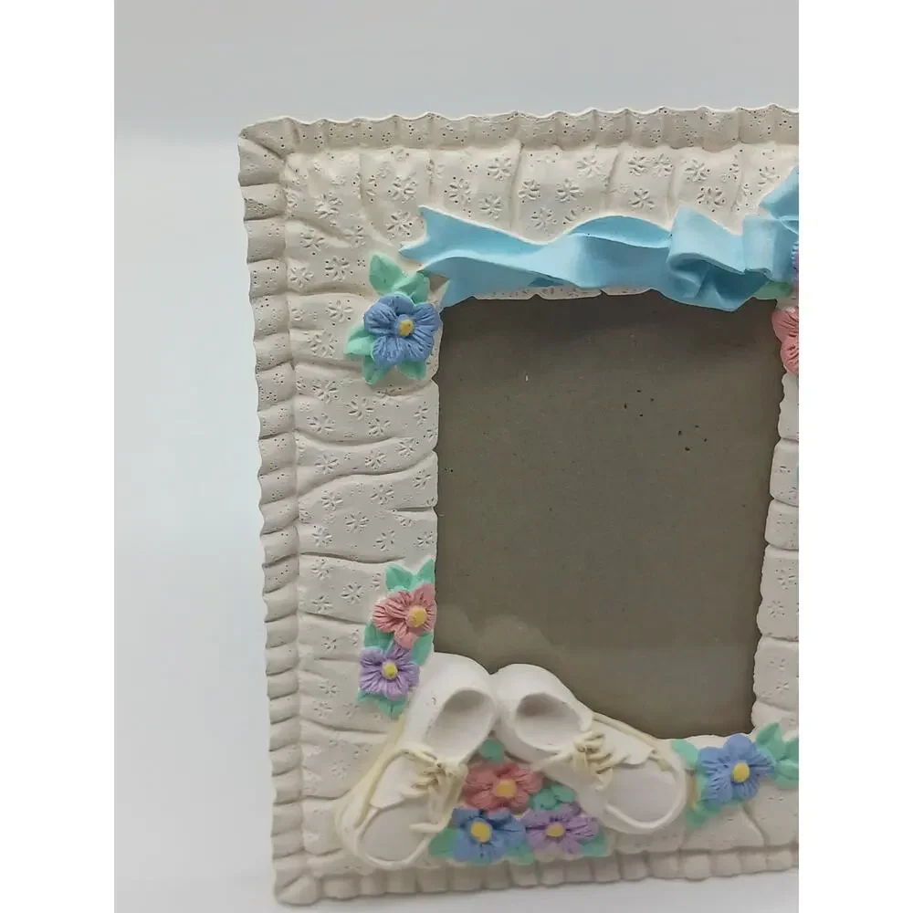 Vintage Infant Baby Picture Frame Shoes Design West 3D First Memories 900 135